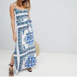 Asos Scarf Print Maxi Dress